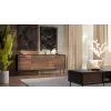Cómoda Cama 4D CORTINA 200x40x81 preto/nogueira