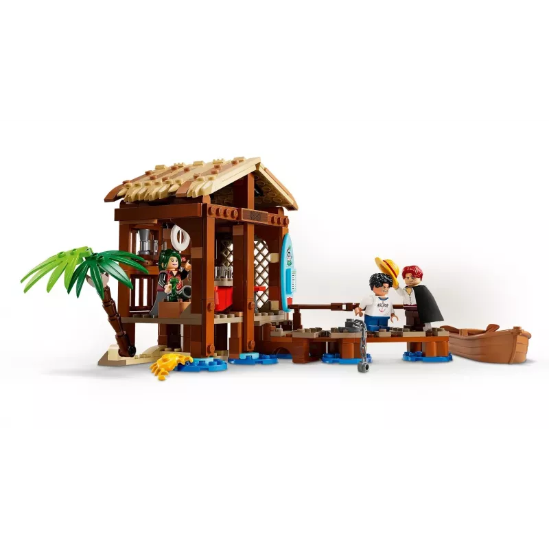 Conjunto de construção LEGO One Piece 75636 Cabana da Aldeia do Moinho de Vento, 299 peças, 3 minifiguras, 8+ anos