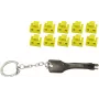 Bloqueador de porta de rede RJ45 ShiverPeaks BS08-01032, amarelo, pack de 10 fechaduras com 1 chave