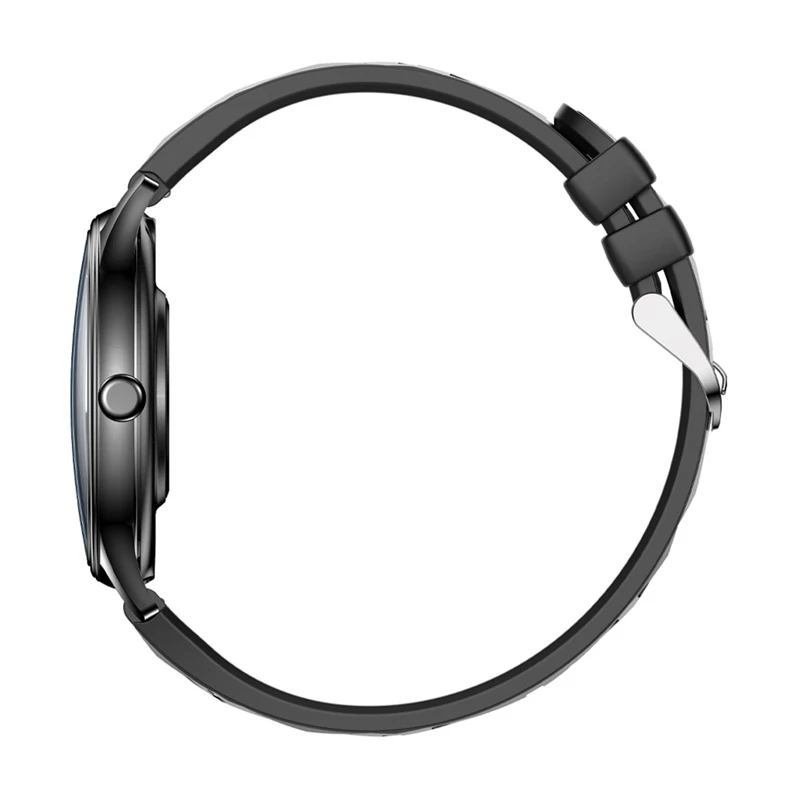 Smartwatch Colmi L28 com bracelete de silicone preta e bracelete de couro preta