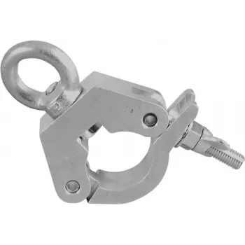 Abraçadeira EUROLITE TPC-31 prateada com olhal – abraçadeira de montagem para travessas e corpos de iluminação