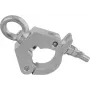 Abraçadeira EUROLITE TPC-31 prateada com olhal – abraçadeira de montagem para travessas e corpos de iluminação