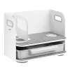 Organizador de secretária com gaveta e carregador sem fios Ergo Office, branco, máx. 10kg, ER-441