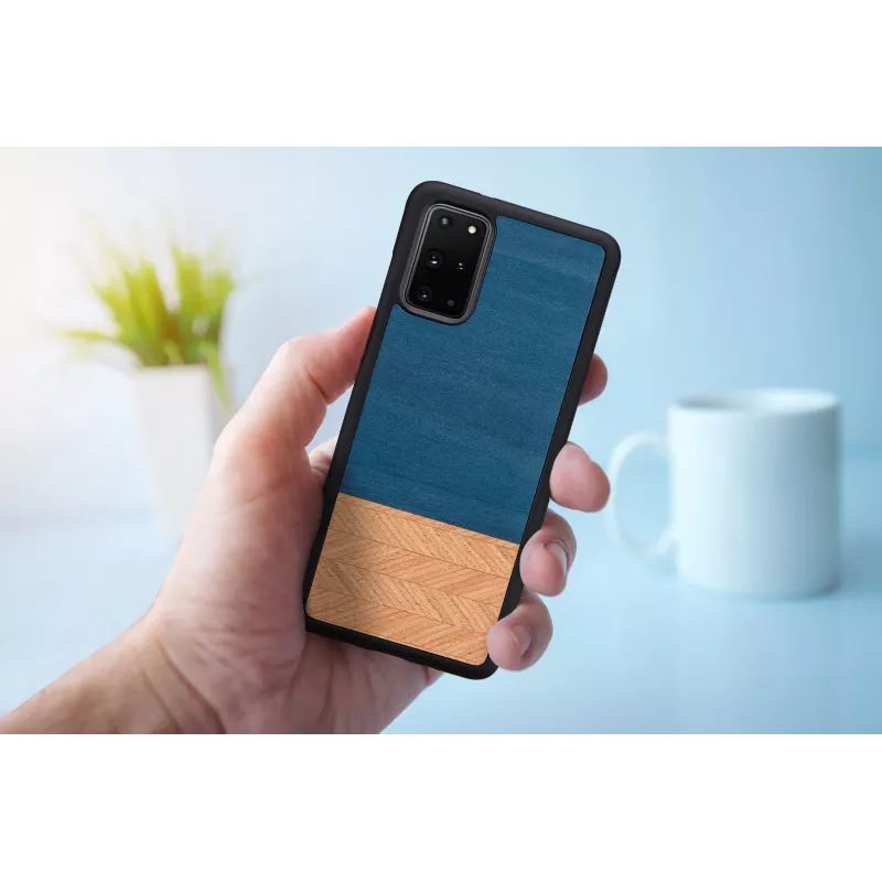 Capa para telemóvel Man and Wood Galaxy S20+ Denim preto — capa de proteção para Samsung Galaxy S20+
