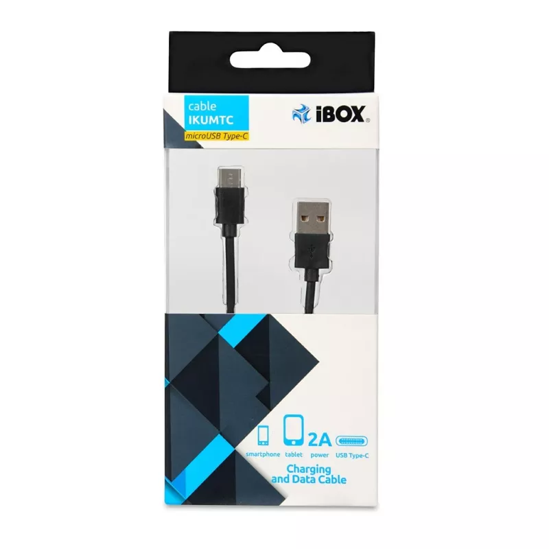 Cabo USB iBox IKUMTC 1 m USB 3.2 Gen 1 (3.1 Gen 1) USB A USB C preto