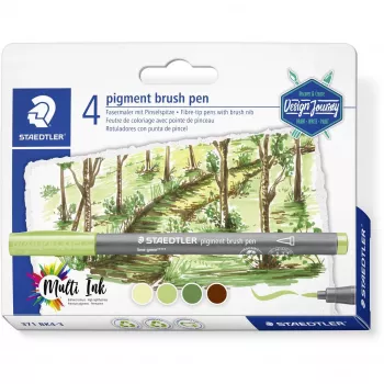 Caneta pincel pigment Staedtler 371 marcador amarelo 1 unid.
