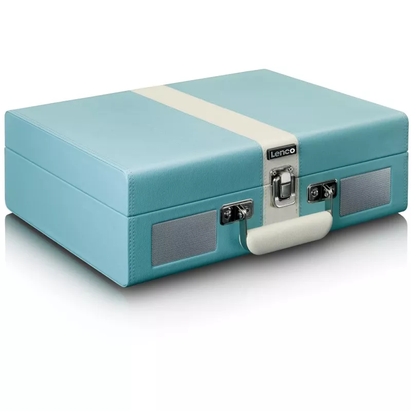Gira-discos de acionamento por correia Lenco TT-110 Azul Branco semiautomático