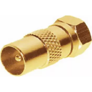 Adaptador ShiverPeaks 85323-G ficha IEC para ficha F, ficha dourada