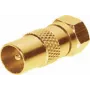 Adaptador ShiverPeaks 85323-G ficha IEC para ficha F, ficha dourada