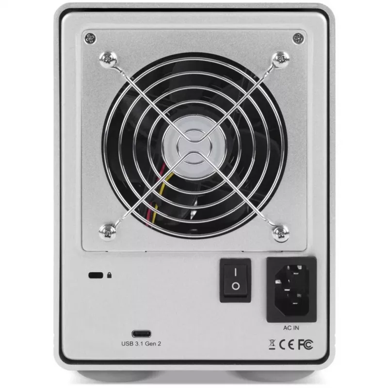 Mercury Elite Pro Quad, caixa para discos prateada, USB 3.2 Gen 2, pronta para RAID