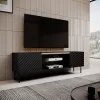 Móvel RTV EF ONDA 180x40x39-58 preto (de pé ou montado na parede)