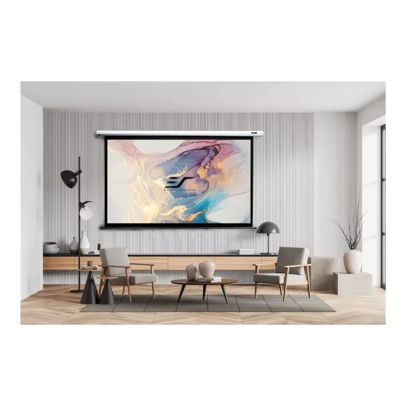 Elite Screens Electric100XH Produto branco