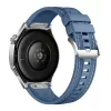 Smartwatch HUAWEI WATCH GT5 46mm – 1,43 polegadas AMOLED, GPS, 524 mAh, caixa em aço inoxidável, bracelete de tecido azul