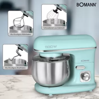 Robot de cozinha Bomann KM 6030 CB 1100 W 5 l cor menta