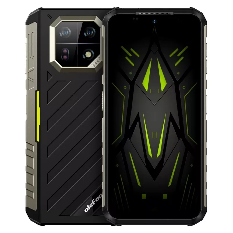 Smartphone robusto UleFone Armor 22 4G, 9 GB RAM, 128 GB armazenamento, IP69K, verde