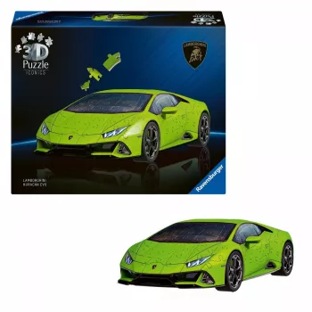 Puzzle 3D 158 peças Lamborghini Huracan EVO verde