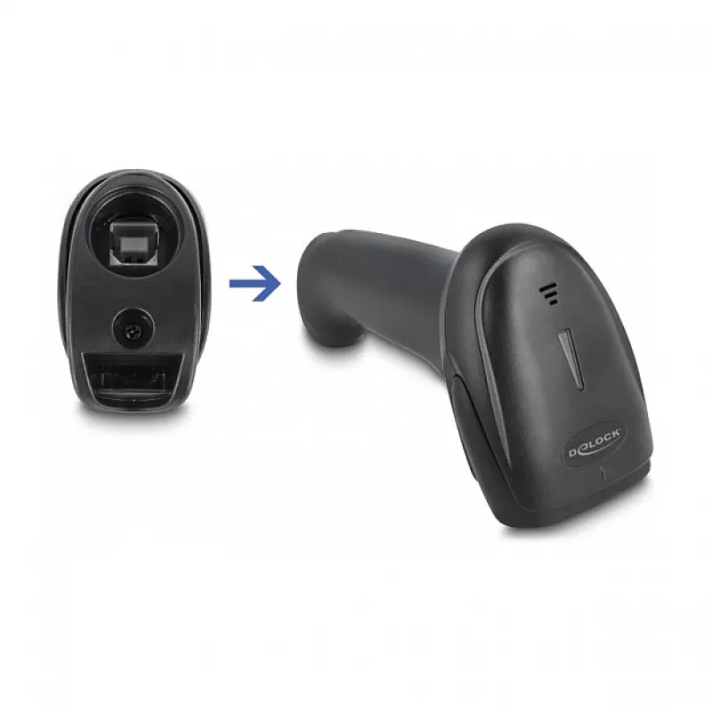 Leitor de códigos de barras portátil DeLOCK 90564 1D Laser Bluetooth USB