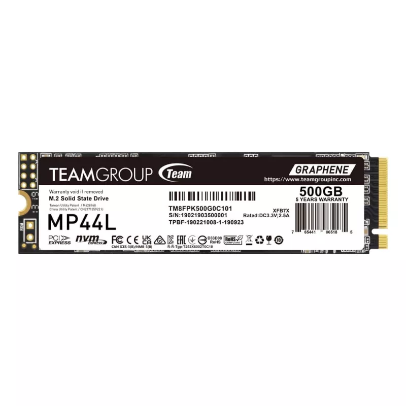 Unidade SSD Team Group 500 GB M.2 PCI Express 4.0 NVMe TM8FPK500G0C101