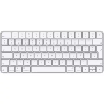 Teclado Apple Magic universal USB Bluetooth QWERTY espanhol branco