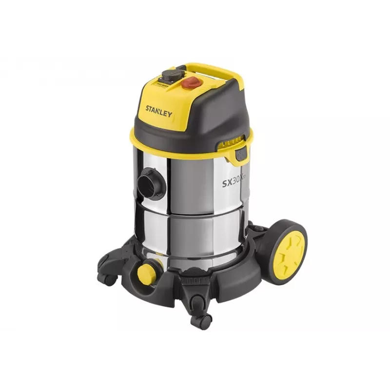 STANLEY SXVC30XTDE aspirador de sólidos e líquidos, 30 l, 1600 W, aço inoxidável, preto/amarelo