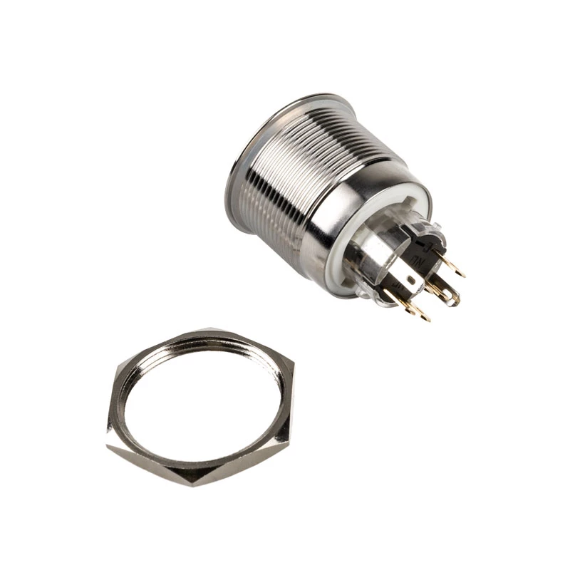 Botão de pressão antivandalismo DimasTech 25 mm Silverline Dot RGB PD216
