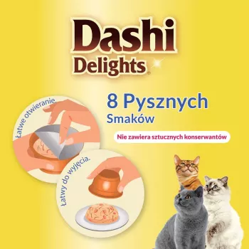INABA Dashi Delights frango com vieira em caldo - snack para gatos - 70 g