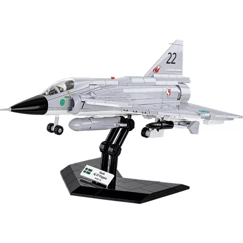 Conjunto de construção Cobi Blocks Saab AJ 37 Viggen 881 peças