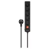 Extensão elétrica SAVIO LZ-18 — cabo de 5 m, 5 tomadas com ligação à terra, interior, preto, 10 A, 50 Hz