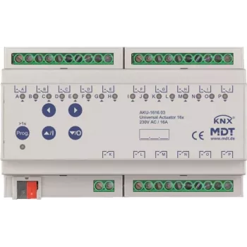 MDT Battery-1616.03 Atuador universal 1 6 vias 8TE REG 16A 230VAC 100µF 15EVG (Battery-1616.03)