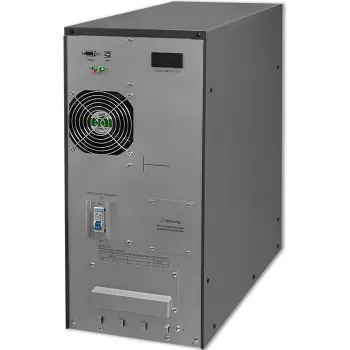 UPS online Qoltec 53982 com onda sinusoidal pura, 6 kVA / 4,8 kW, LCD, USB