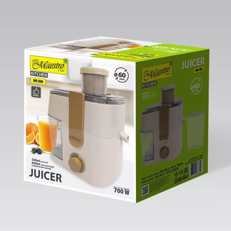 Maestro MR-800 centrifugadora de sumos, 700 W, bege