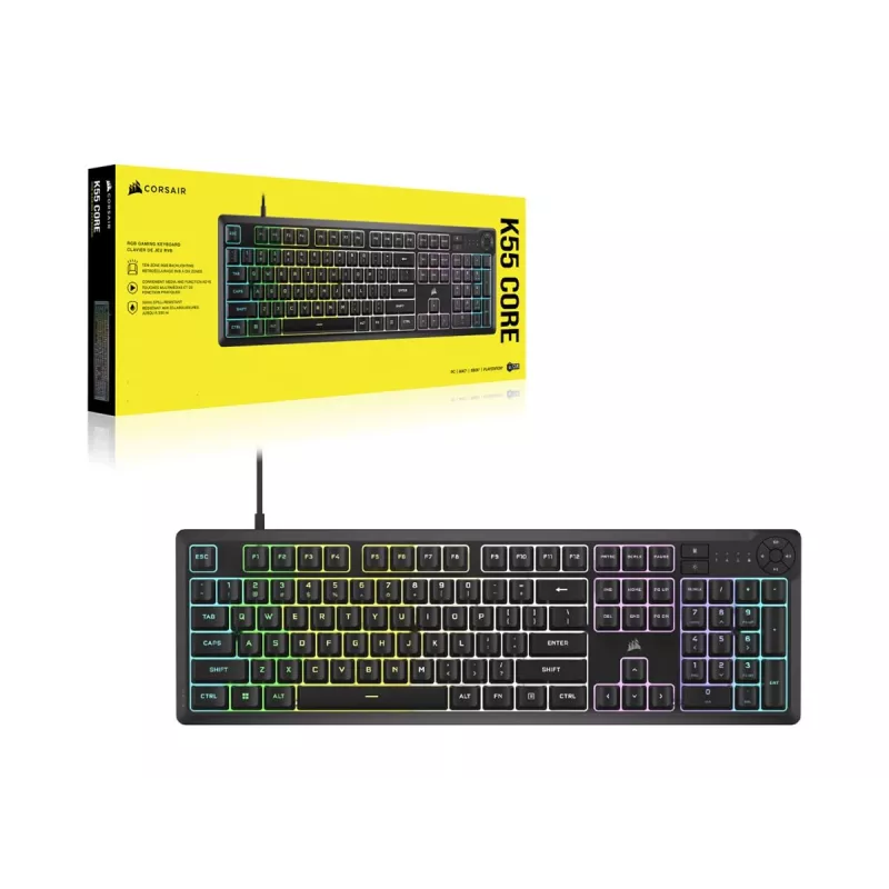 Teclado mecânico K55 Core RGB preto