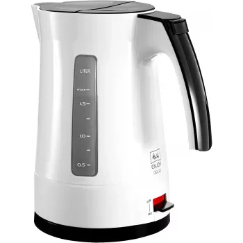 Chaleira elétrica Melitta Enjoy Aqua 1,7 L 2400 W preto branco