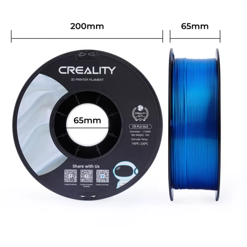 Material de impressão 3D Creality 3D 3301120006 azul seda 1 kg 1,75 mm