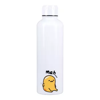 Garrafa de metal Paladone Gudetama — garrafa de aço inoxidável isolada com design de personagem