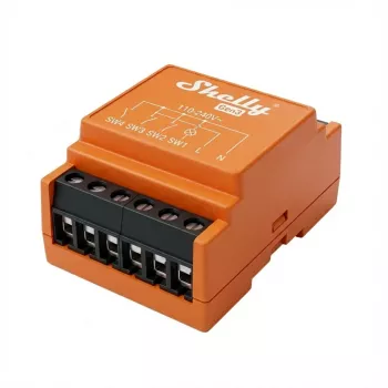 Relé elétrico Shelly i4 Gen3 laranja Wi‑Fi 2,4 GHz 1 W 110–240 V 4 canais