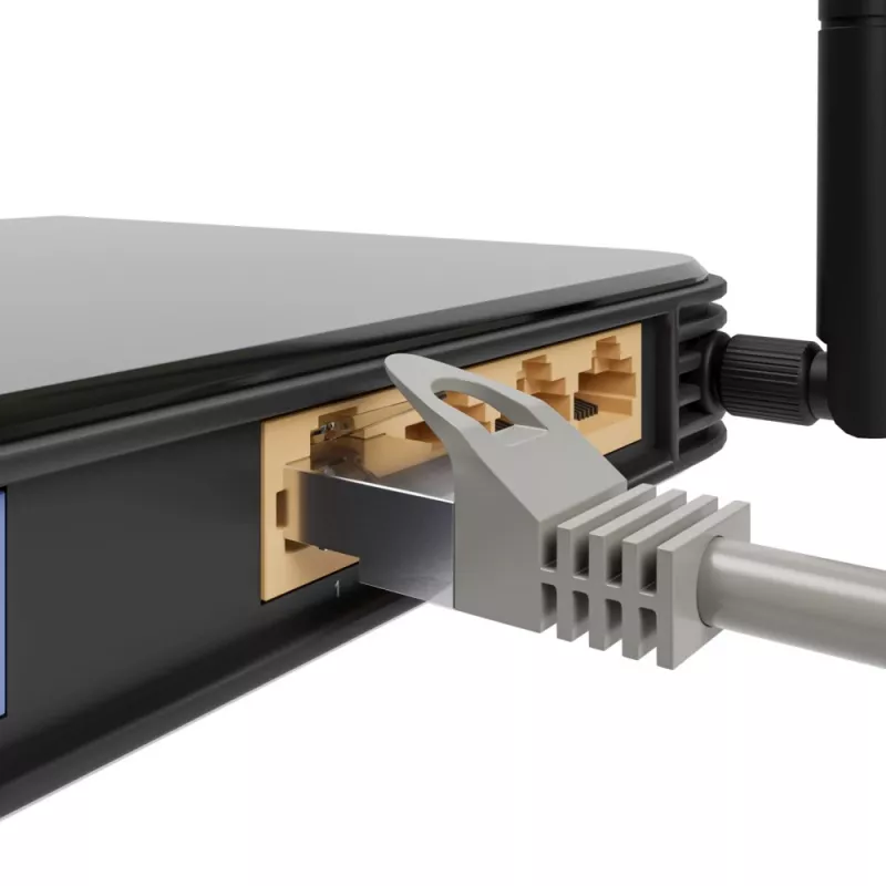 Cabo de patch LAN Extralink Cat.5e UTP 2 m, RJ-45 a RJ-45, cinzento