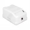 Delock 86235 caixa de superfície Keystone, 1 porta, com proteção contra o pó, branca