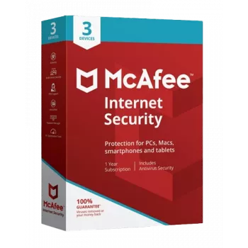 McAfee Internet Security - 3 utilizadores 1 ano, Global