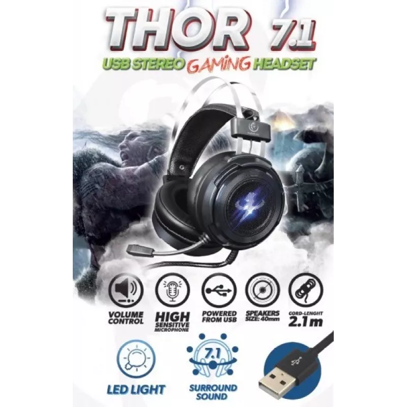 Auscultadores estéreo Rebeltec THOR RBLSLU00042