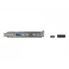 Chapa de slot DeLOCK 89934 com 1 x conector USB Type-C e 1 x conector USB Type-A