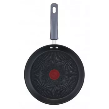 Frigideira para crepes Tefal Daily Cook G7313855, 25 cm, antiaderente, fundo de aço inoxidável, cabo de baquelite, Thermo-Signal