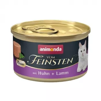 Comida húmida para gatos animonda Vom Feinsten frango & borrego sem cereais 85 g lata, gatos adultos, 78 % humidade, 11 % proteína, 7 % gordura