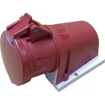Tomada de parede CEE Mennekes vermelha 32 A/400 VAC