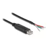 Cabo adaptador DELOCK USB 2.0 Type-A para série RS-485 2 m preto