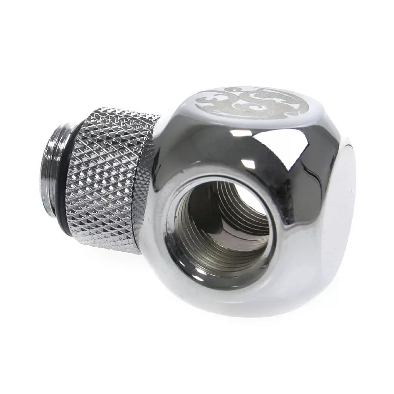 Conector para sistema de refrigeração BitsPower BP-TR-C — construção em latão, acabamento prateado