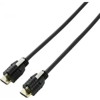 SpeaKa Professional Cabo de ligação HDMI 5,00 m SP-9784192 canal de retorno de áudio, contactos das fichas banhados a ouro, bloqueio por parafuso, Ultra HD (4k) HDMI Preto [1x (SP-9784192)