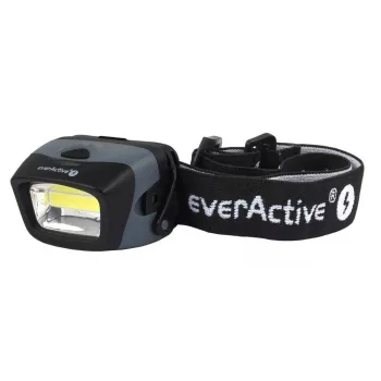 Lanterna de cabeça everActive HL-150, lanterna frontal, 150 lm, 3 W, IPX4, 3×AAA, preto