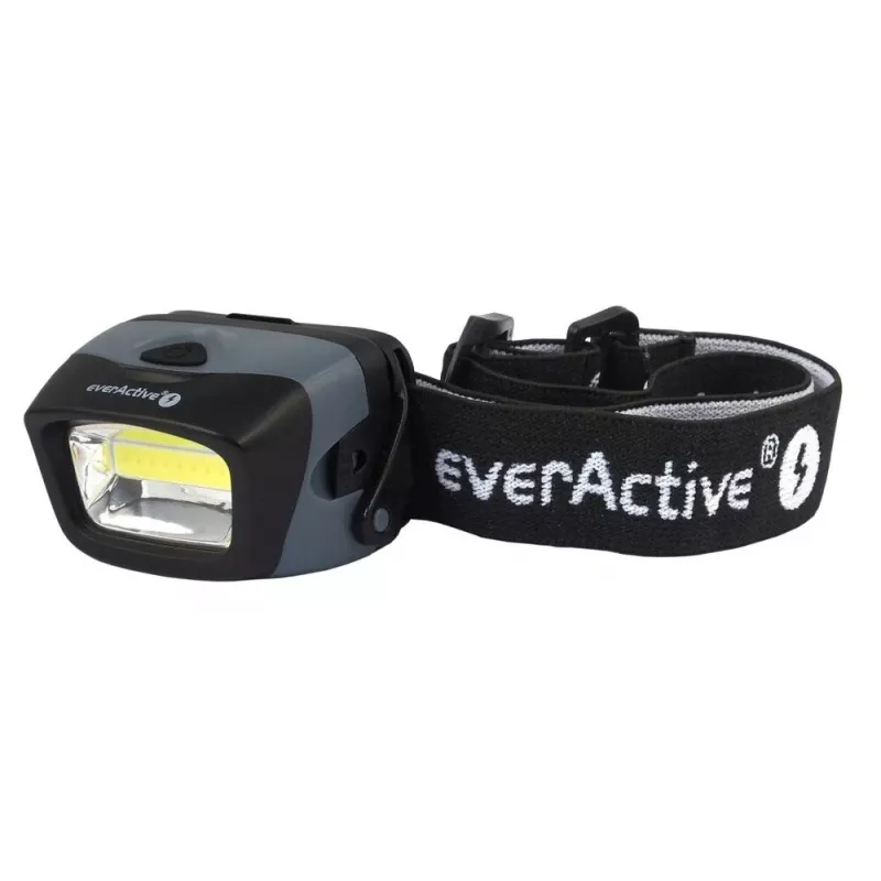 Lanterna de cabeça everActive HL-150, lanterna frontal, 150 lm, 3 W, IPX4, 3×AAA, preto