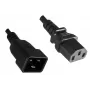 Microconnect PE030610 cabo de alimentação preto 1 m conector fêmea C13 conector fêmea C20